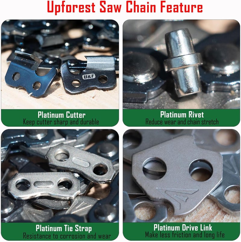 UPFOREST 18 Inch Chainsaw Chain for DEWALT DCCS672 / DCCS672X1 / DCCS672B 60V Chainsaw, 18" Replacement Chain for DEWALT DCCS600 Chainsaw (91EOPX62) - Image 4